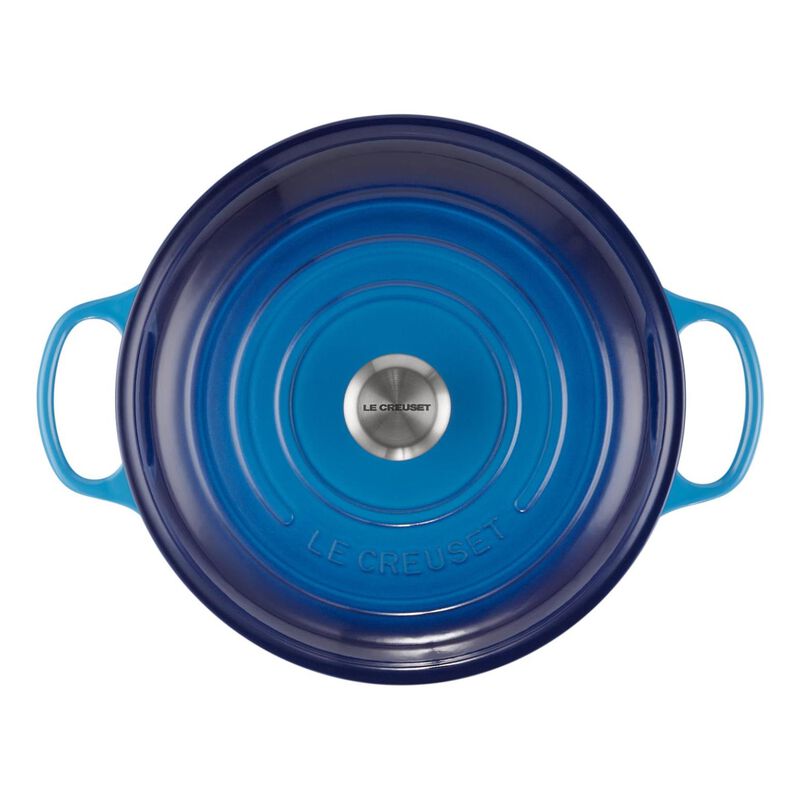 Le Creuset Cast Iron Shallow Casserole 30cm - Azure Blue image number 1